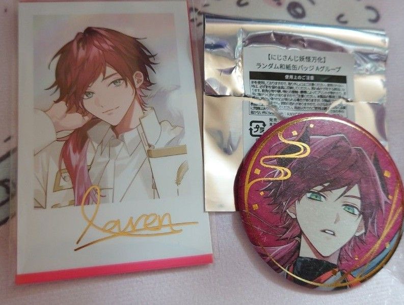 にじさんじ 6th サイン 箔押し チェキ風 カード 妖怪万化 ローレン