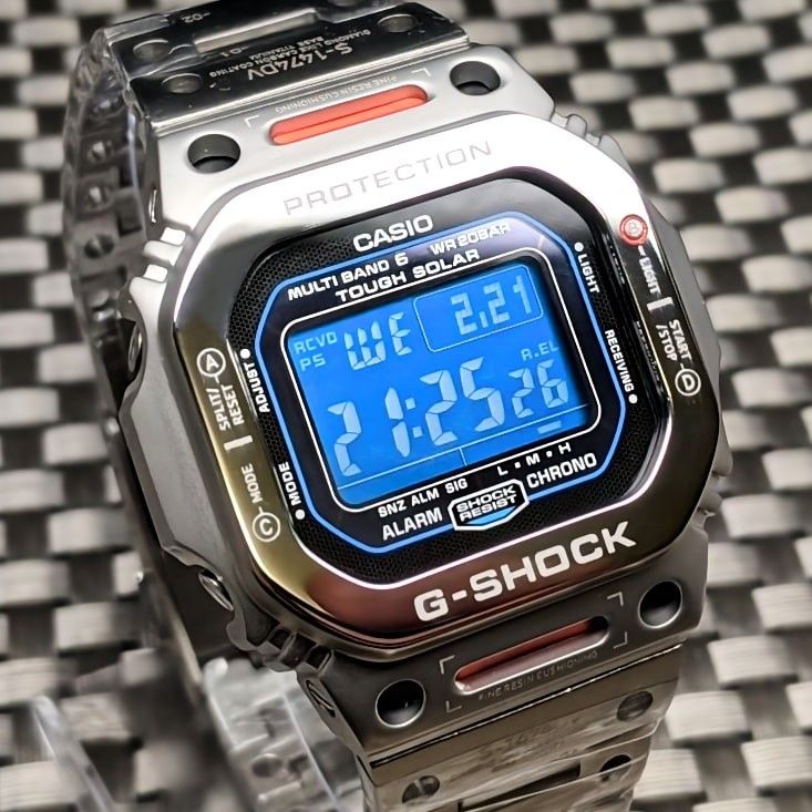 G-SHOCK GW-M5610 [GMW-B5000TVA MOD] シルバー カスタム｜Yahoo