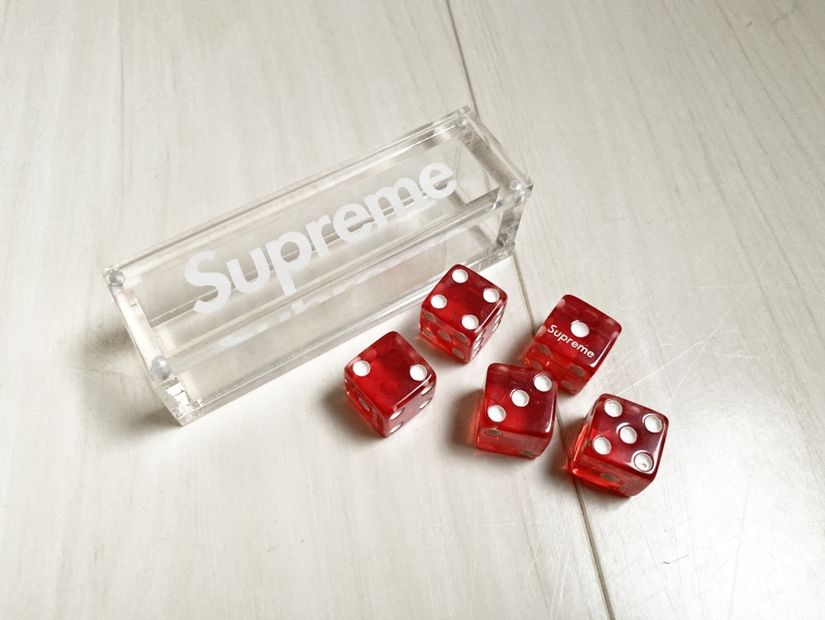 レア Supreme シュプリーム サイコロ ダイス 5個セット ロゴ 刻印