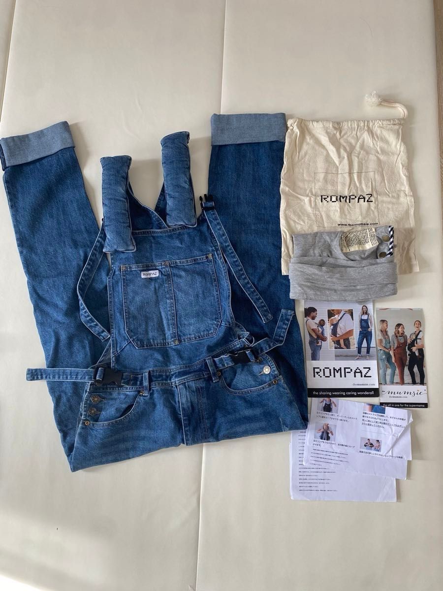 着る抱っこ紐 マムジー the rompaz 抱っこ紐 オーバーオール ジーンズ