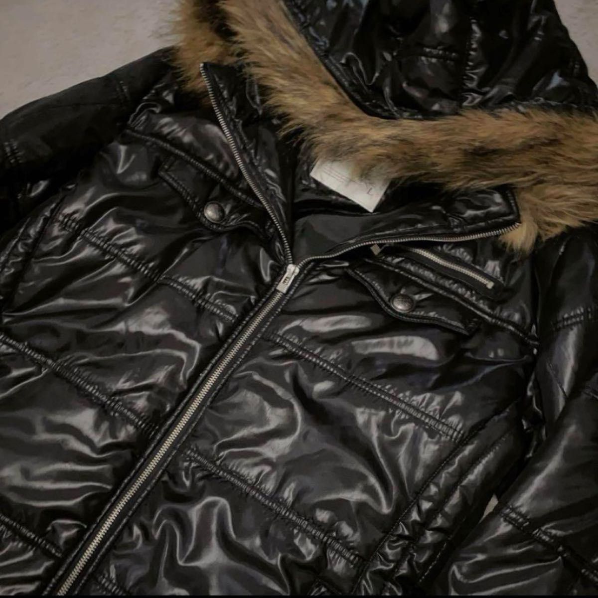 ファー 付き ダウン ジャケット y2k グランジ 平日初期 ギャル男