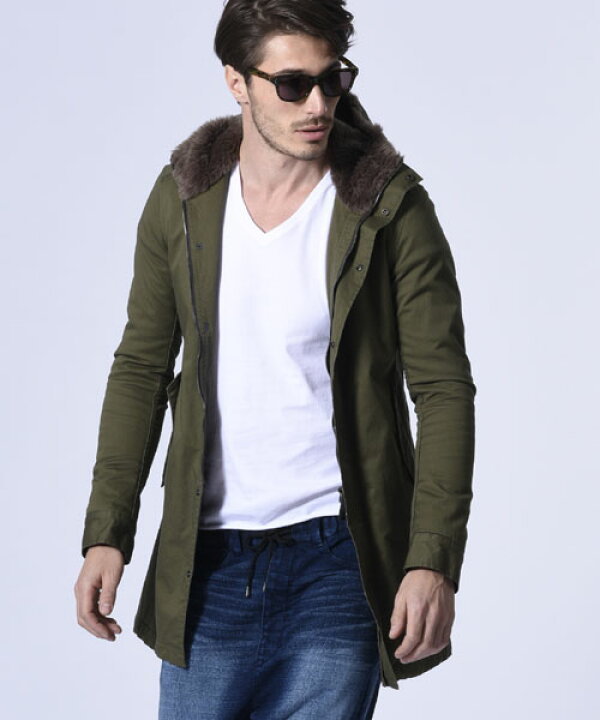 定価8万 wjk stretch satin boa mod M64 Mサイズ カーキ ストレッチ