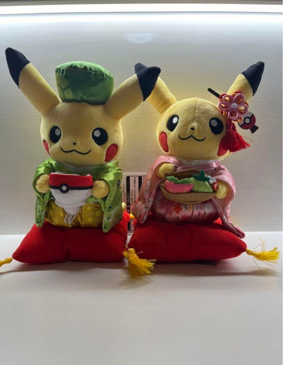 新品 京都限定 ピカチュウ ぬいぐるみ お茶会ごっこ 2つセット｜Yahoo