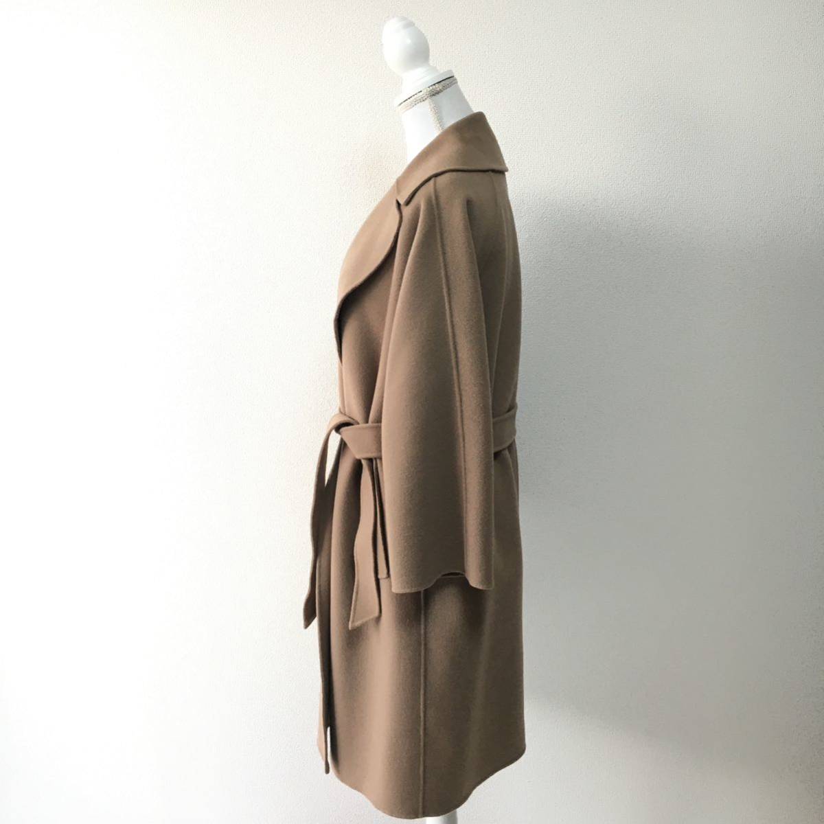 美品 近年 MaxMara マックスマーラ クチートアマーノ ベルト コート
