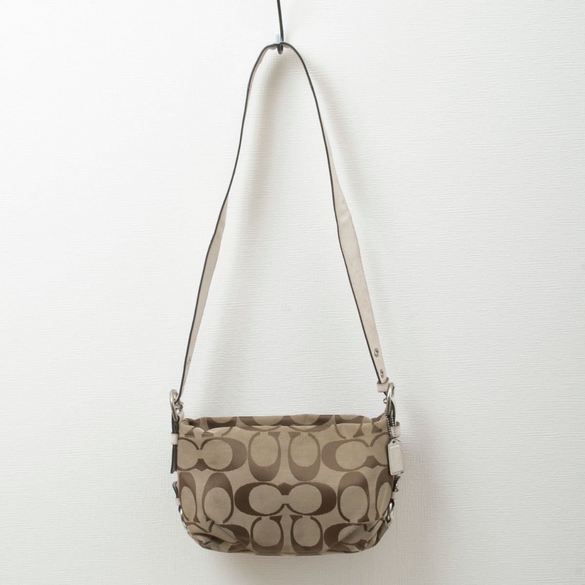 良品】COACH(コーチ)2way シグネチャー キャンバス レザー ショルダー