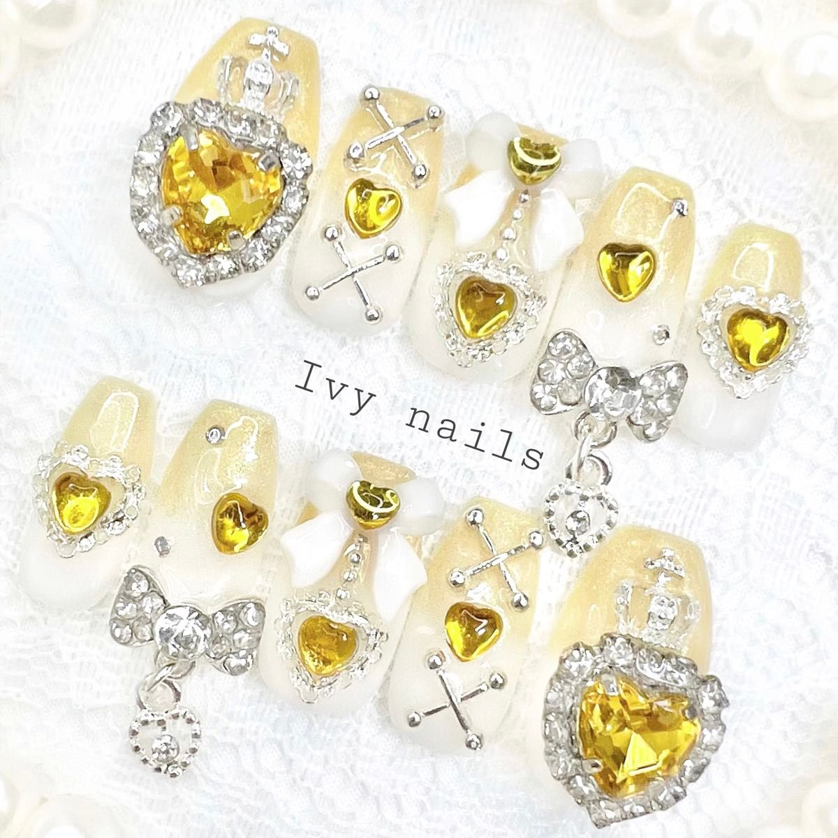 ネイルチップ 量産 地雷 量産型 地雷系 韓国 ワンホン メンカラ 推し活