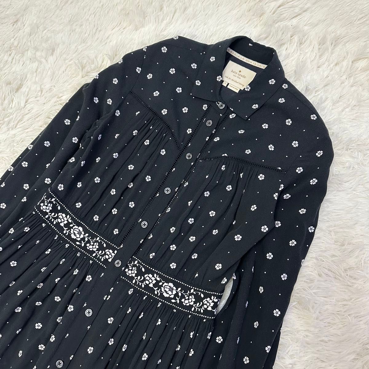 kate spade New York ケイトスペード ロングシャツワンピース Aライン