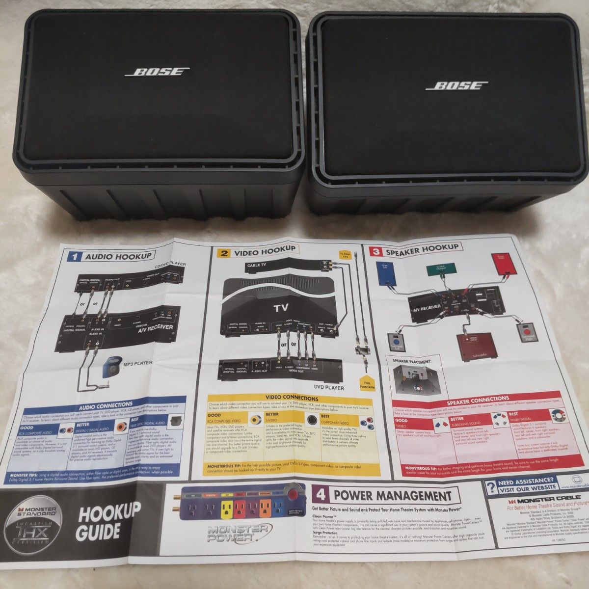 BOSE 天吊りスピーカーセット 説明書あり 配線パーツ全部あり 店舗