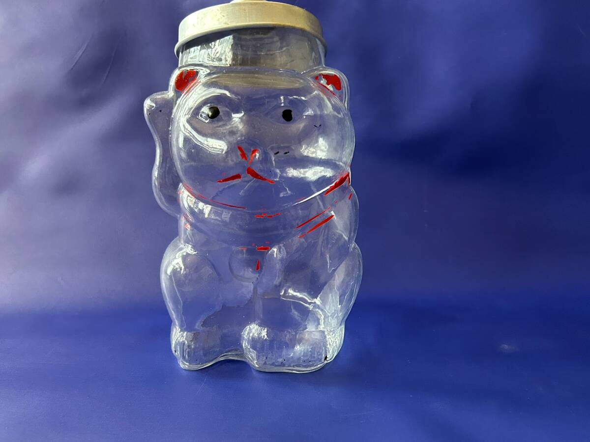 Yahoo!オークション - アンティーク 招き猫 お菓子瓶 昭和レトロ ねこ