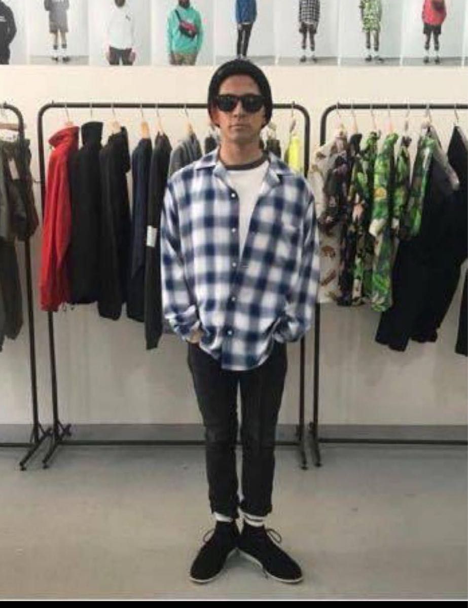 Kj着 rottweiler ロットワイラー レーヨン チェックシャツ 降谷建志