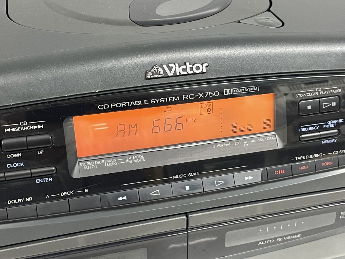 Yahoo!オークション - Victor CDラジカセ RC-X750 ビクター ダブルカセ