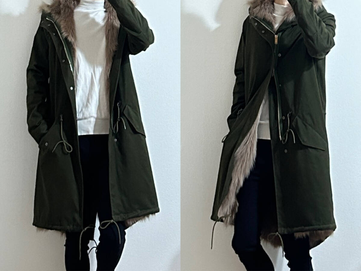 LEON掲載 定価30万 junhashimoto CU09 FOX FUR STRETCH MODS COAT 6