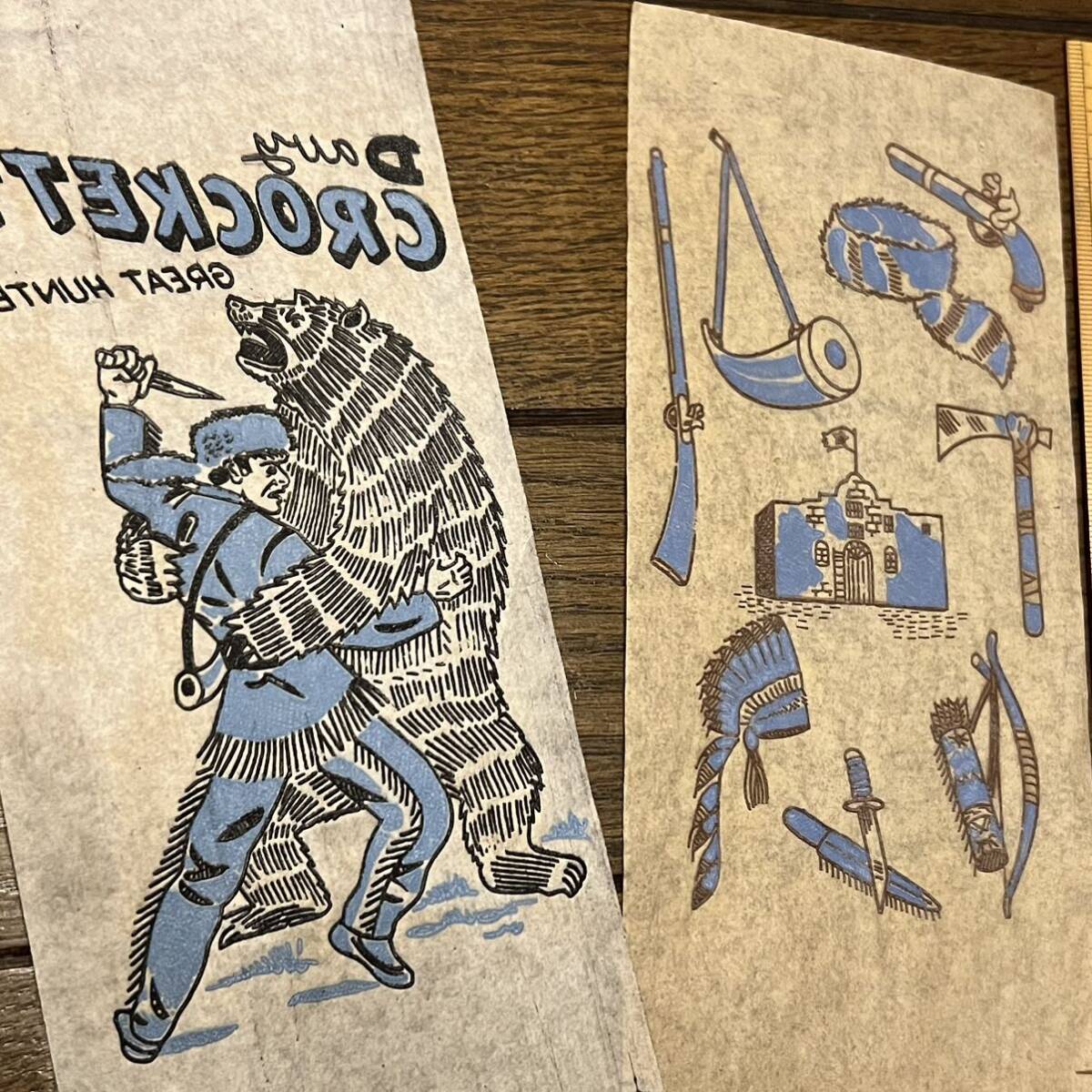 50sビンテージ デイビークロケット 転写紙 転送紙 ネイティブ アメリカ