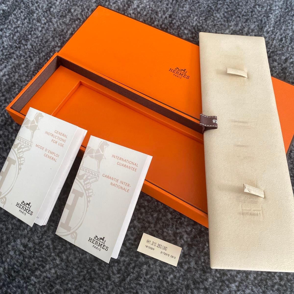 エルメス 空箱 説明書 タグ 時計ケース HERMES オレンジ 空き箱
