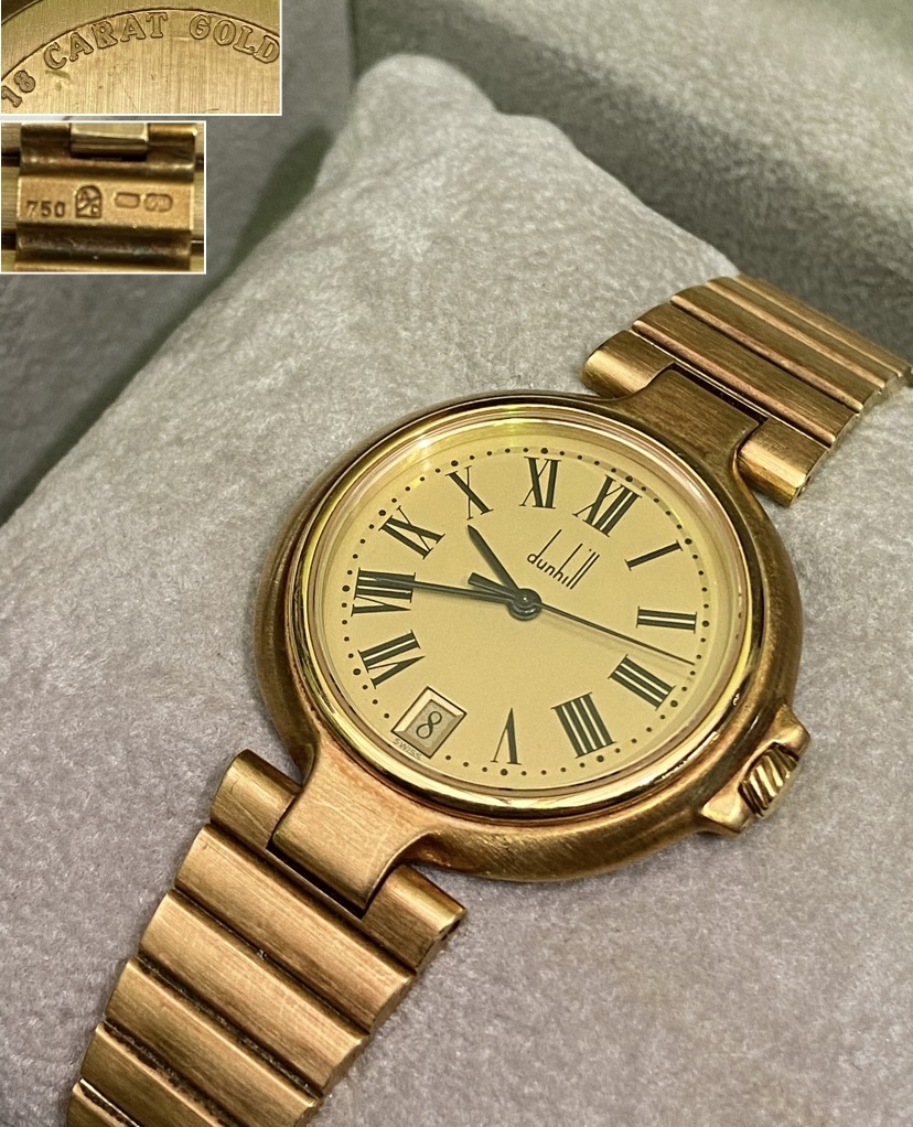 Yahoo!オークション - S-180 1円～ dunhill K18 金無垢 ミレニアム メ