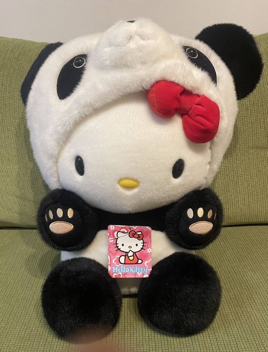 ハローキティ 変身 パンダ L ぬいぐるみ 希少 激レア タグ付き