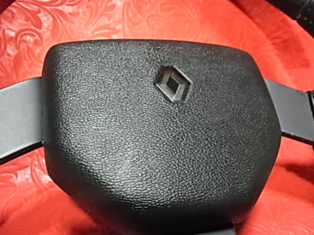 USED Renault クリオ ウイリアムズ レザー ステアリング 純正 ボス付