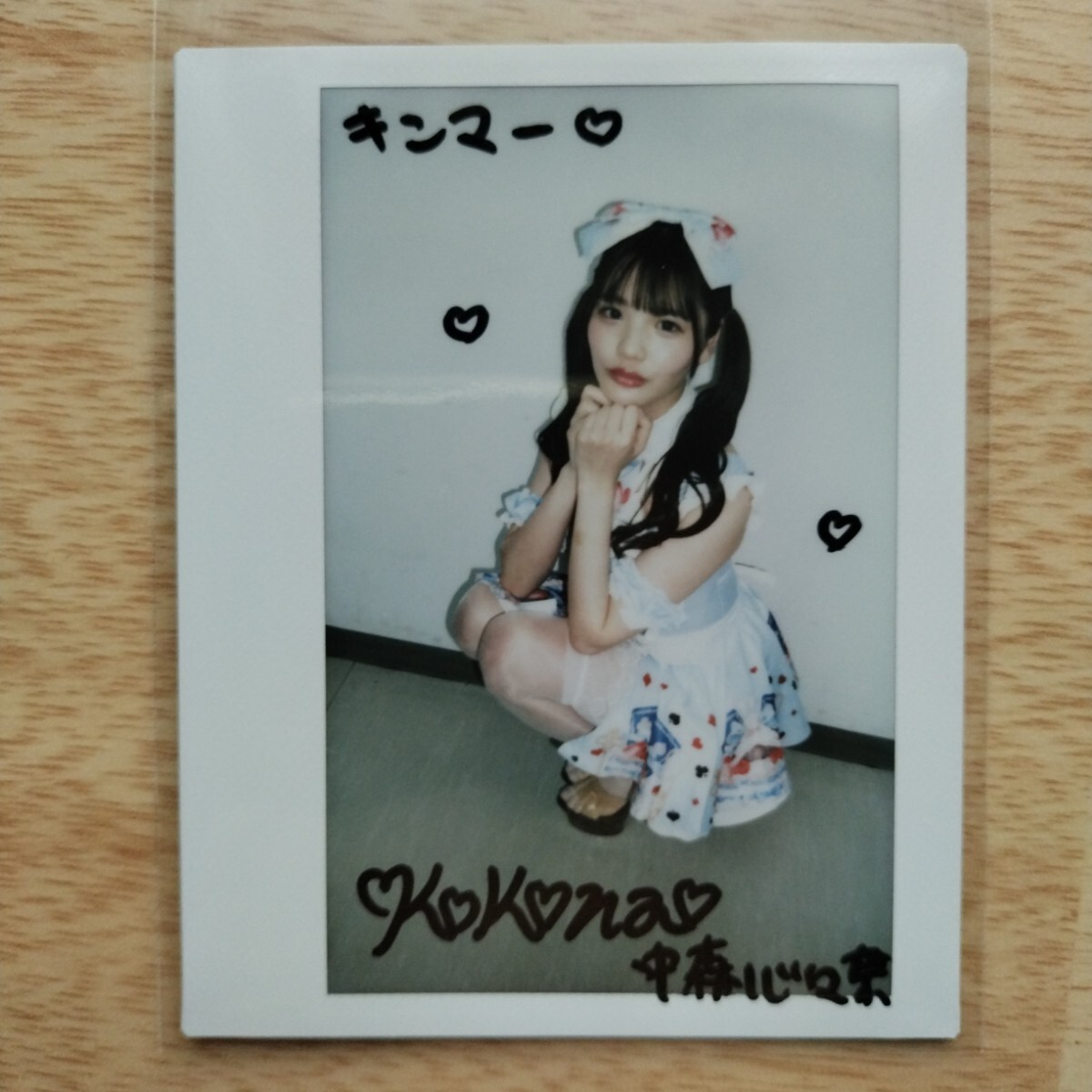 Yahoo!オークション - 中森心々奈 ワイドチェキ 直筆サイン 8.5×10.8c