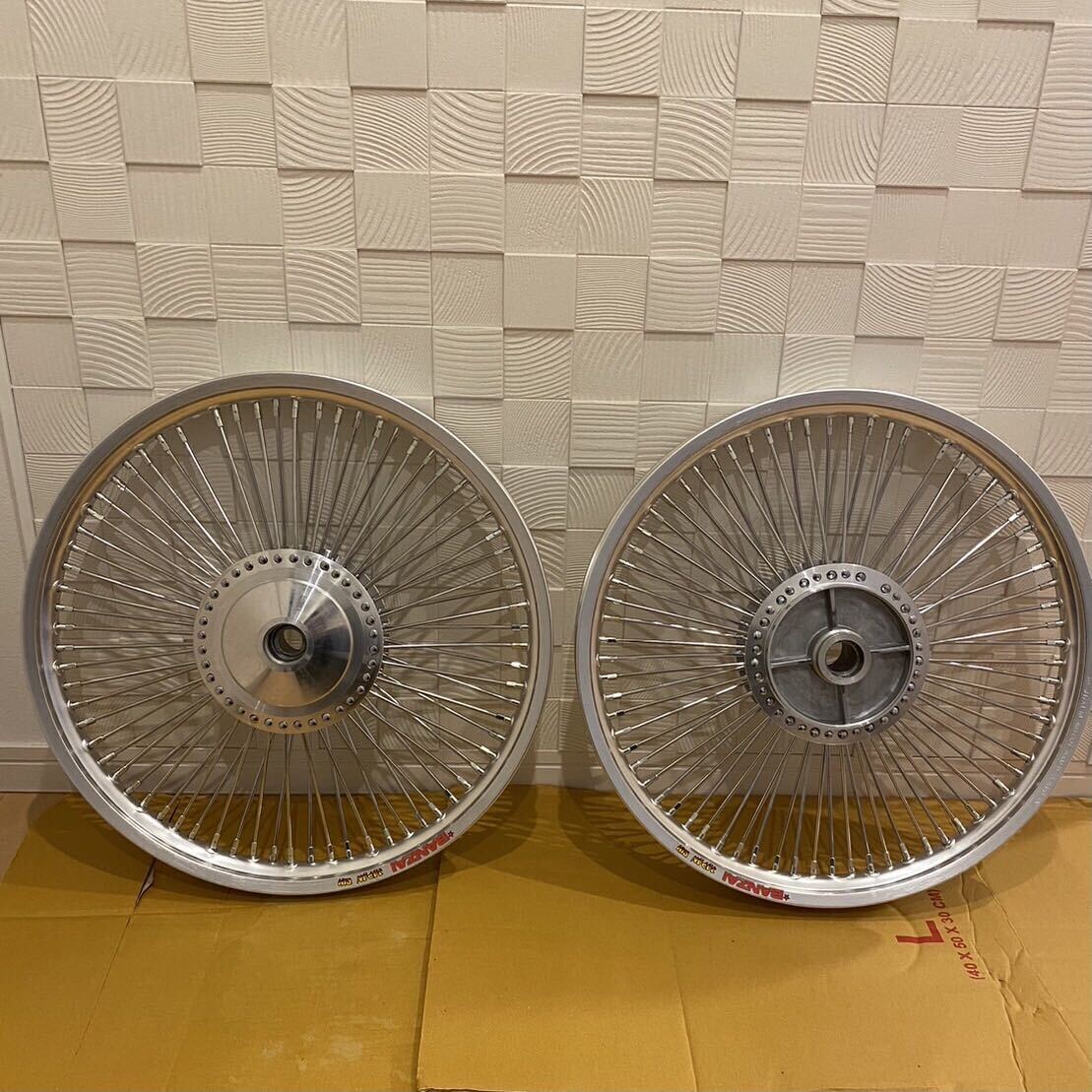 前後17インチ スーパーカブ WAVE110 71スポークホイール シルバー 新品