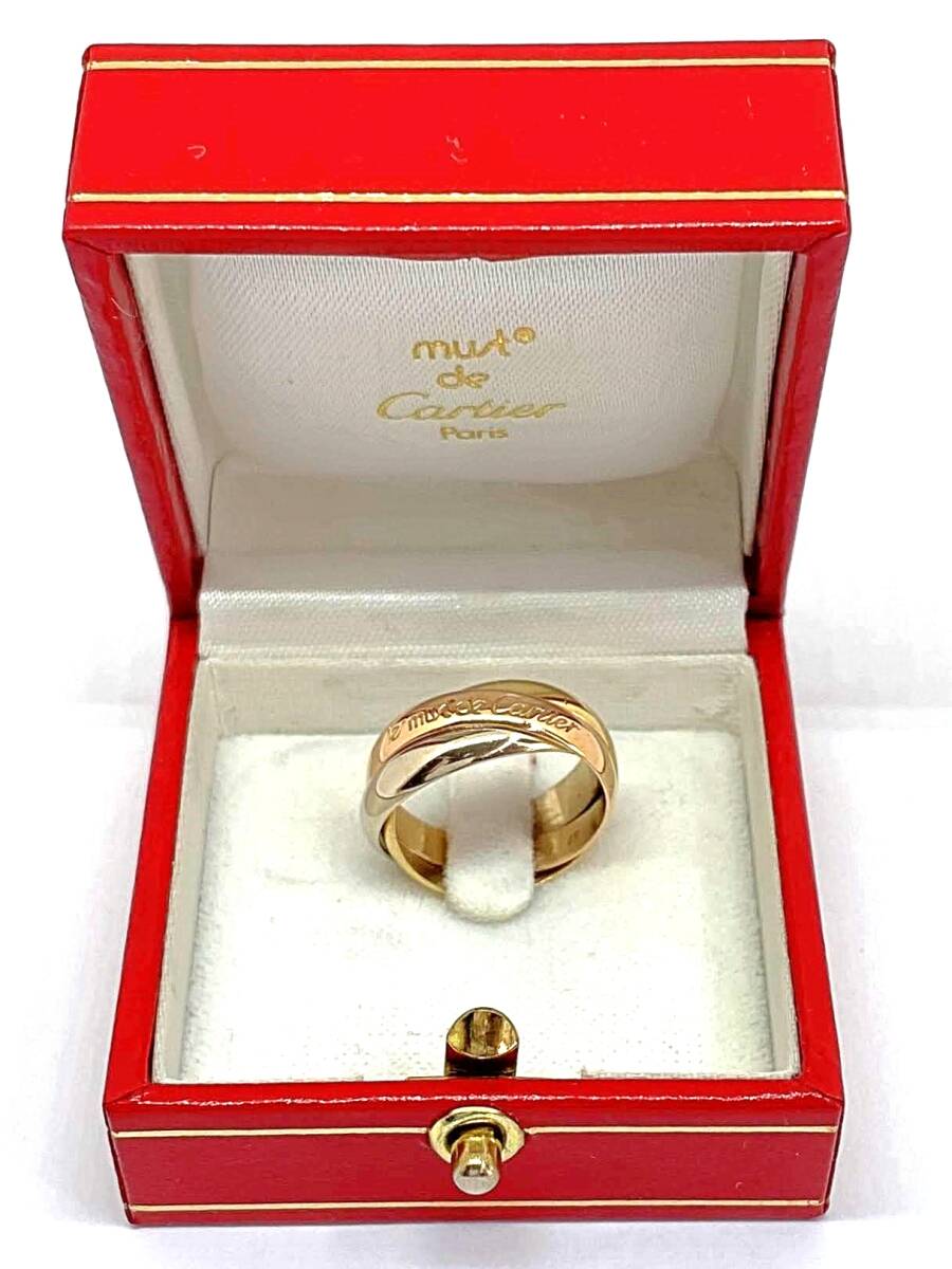 Cartier カルティエ K18 750 トリニティリング 6 89g 9号 49 シリアル