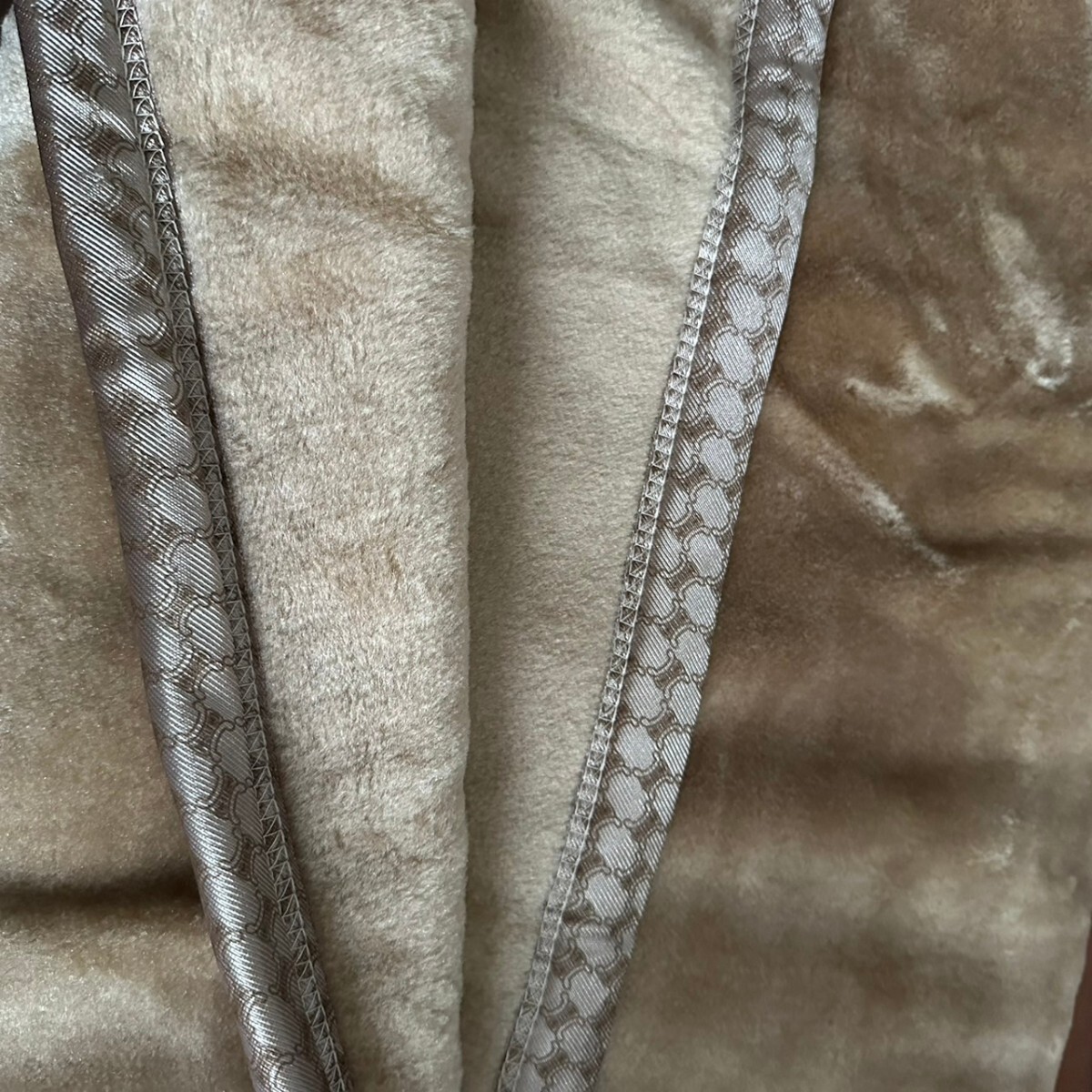 CELINE セリーヌ ミンクタッチ アクリルニューマイヤー毛布 ブラウン