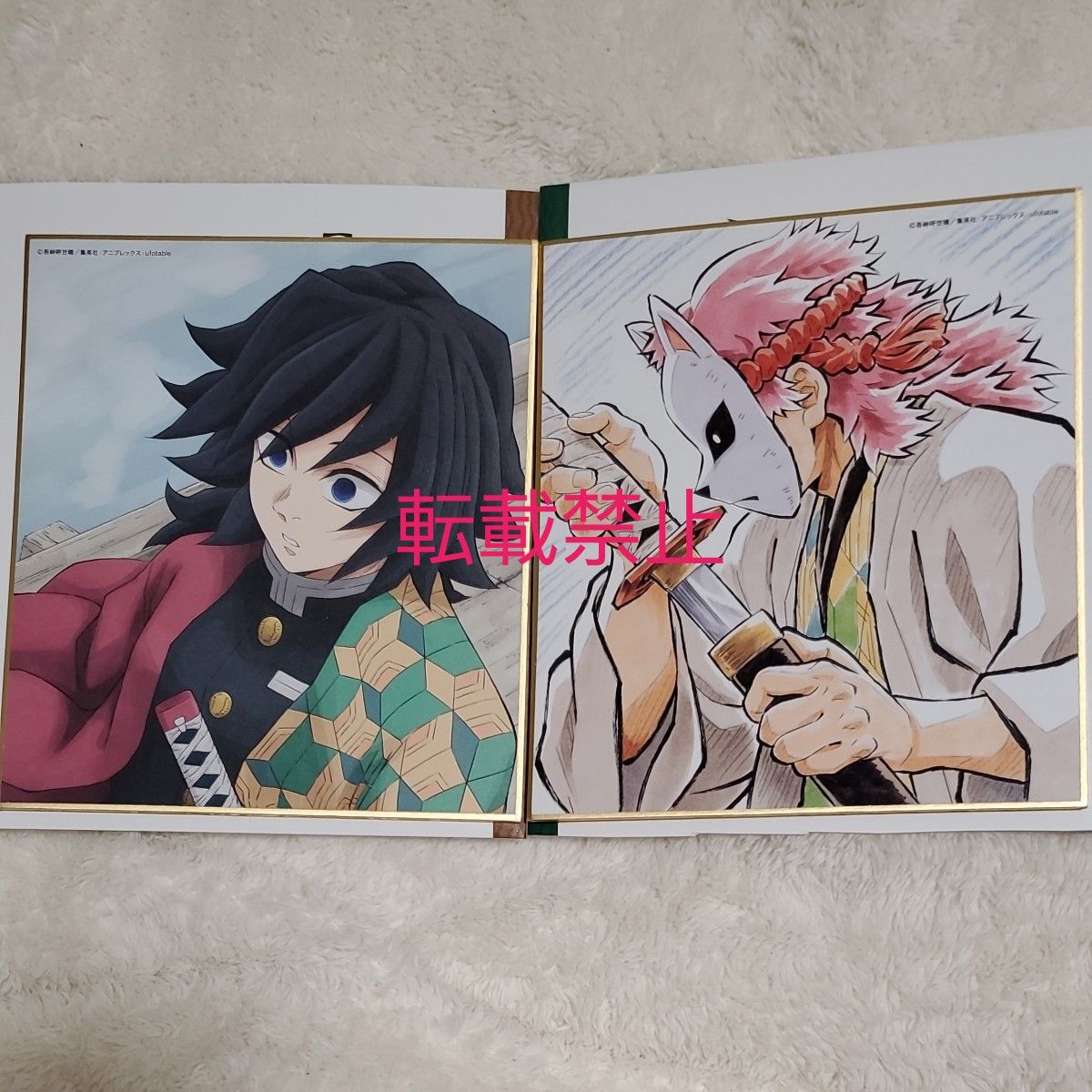 鬼滅の刃 義勇と錆兎 複製ミニ色紙 2枚セット 柱稽古編 Amazon.co.jp