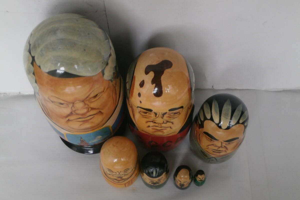 マトリョーシカ 人形 歴代大統領 指導者 ロシア ソ連 工芸品 民芸品