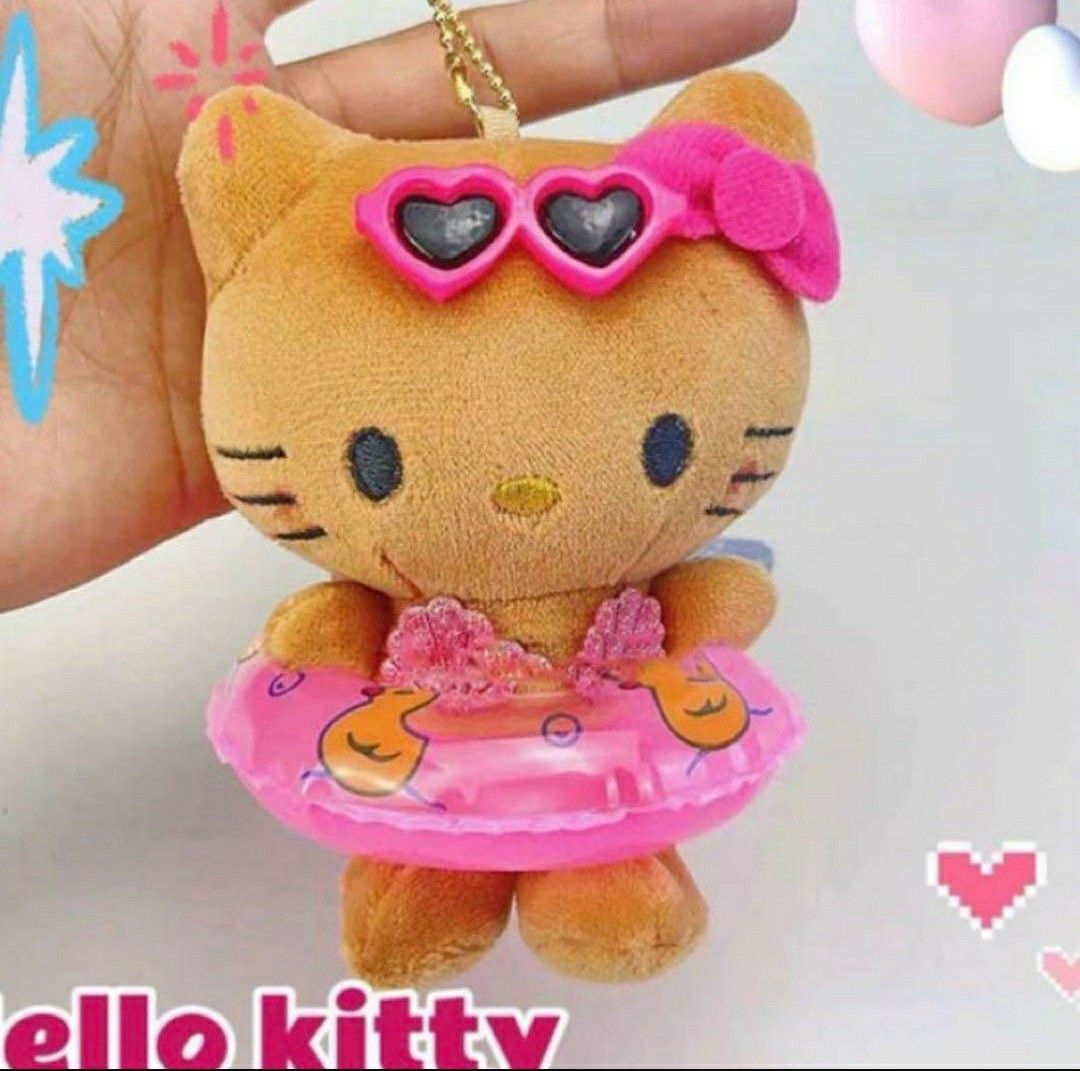 キティちゃん 日焼け ガングロ サングラス 浮き輪 マスコット