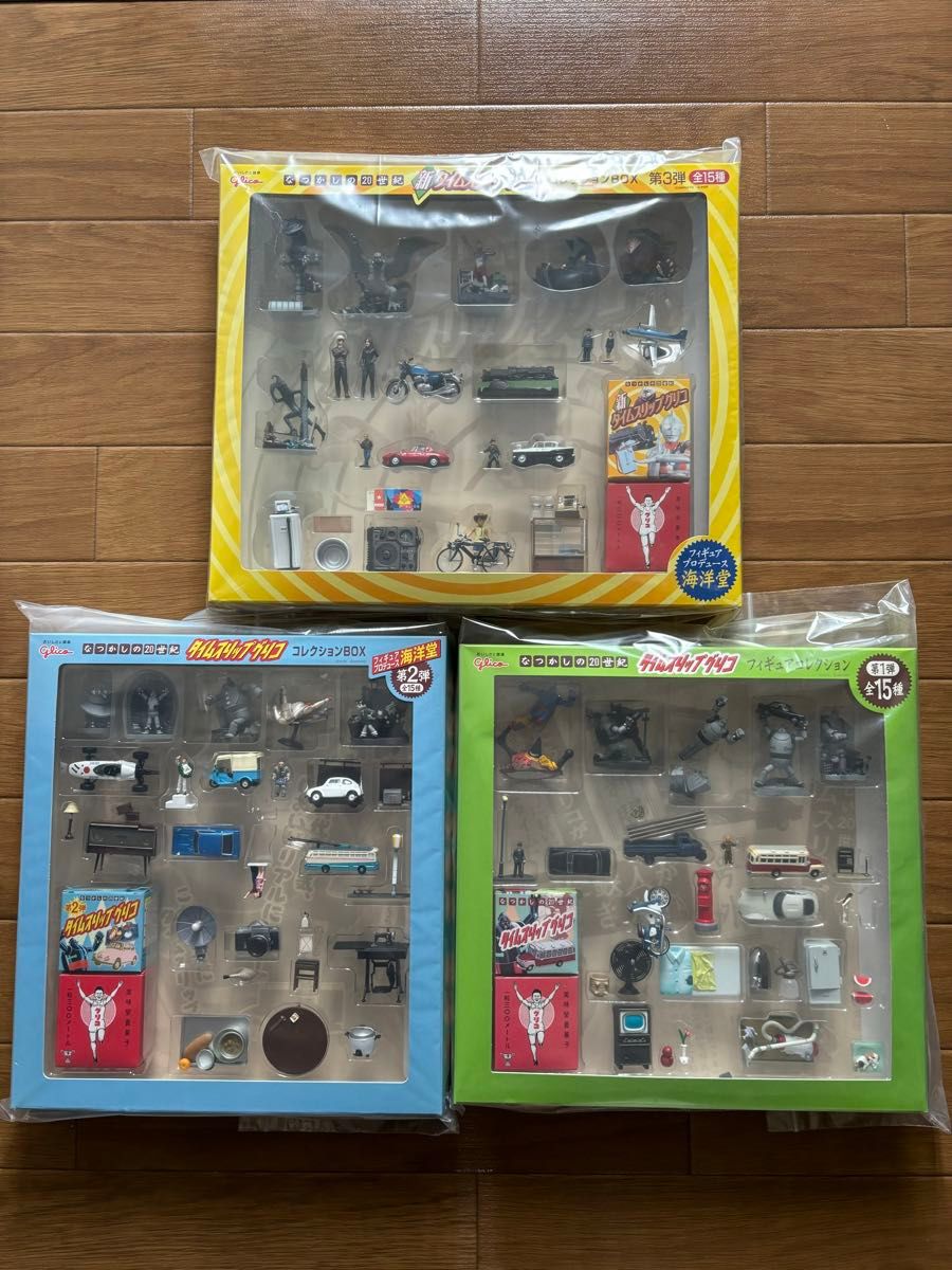 タイムスリップグリコ 海洋堂 コレクションBOX 3点セット｜Yahoo