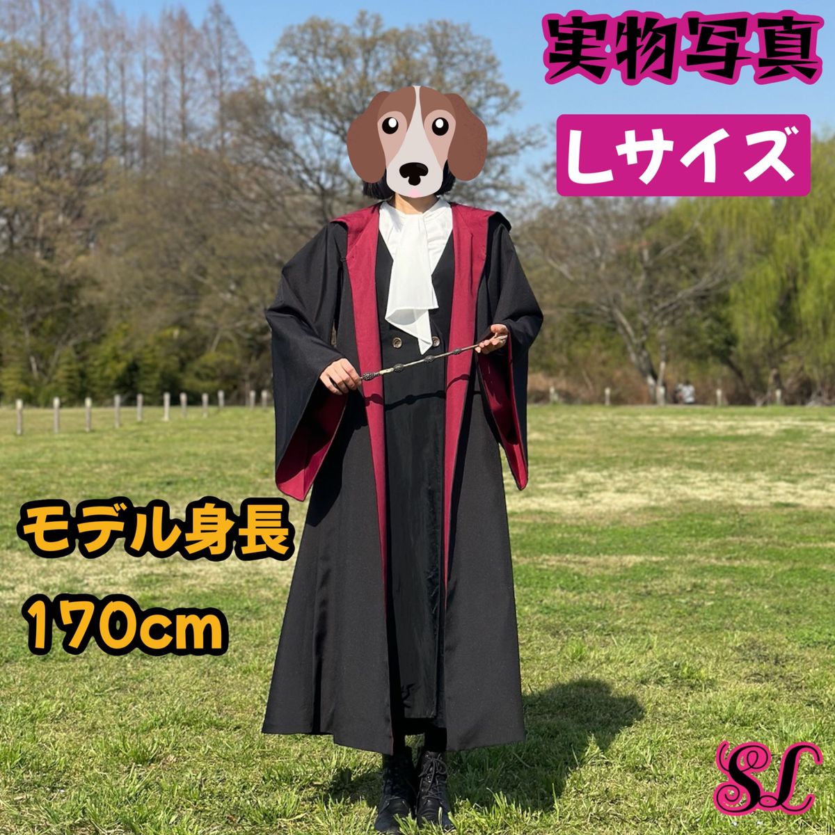 スタジオツアー ハリーポッター 高級ローブ 杖 ネクタイセット(全寮 全