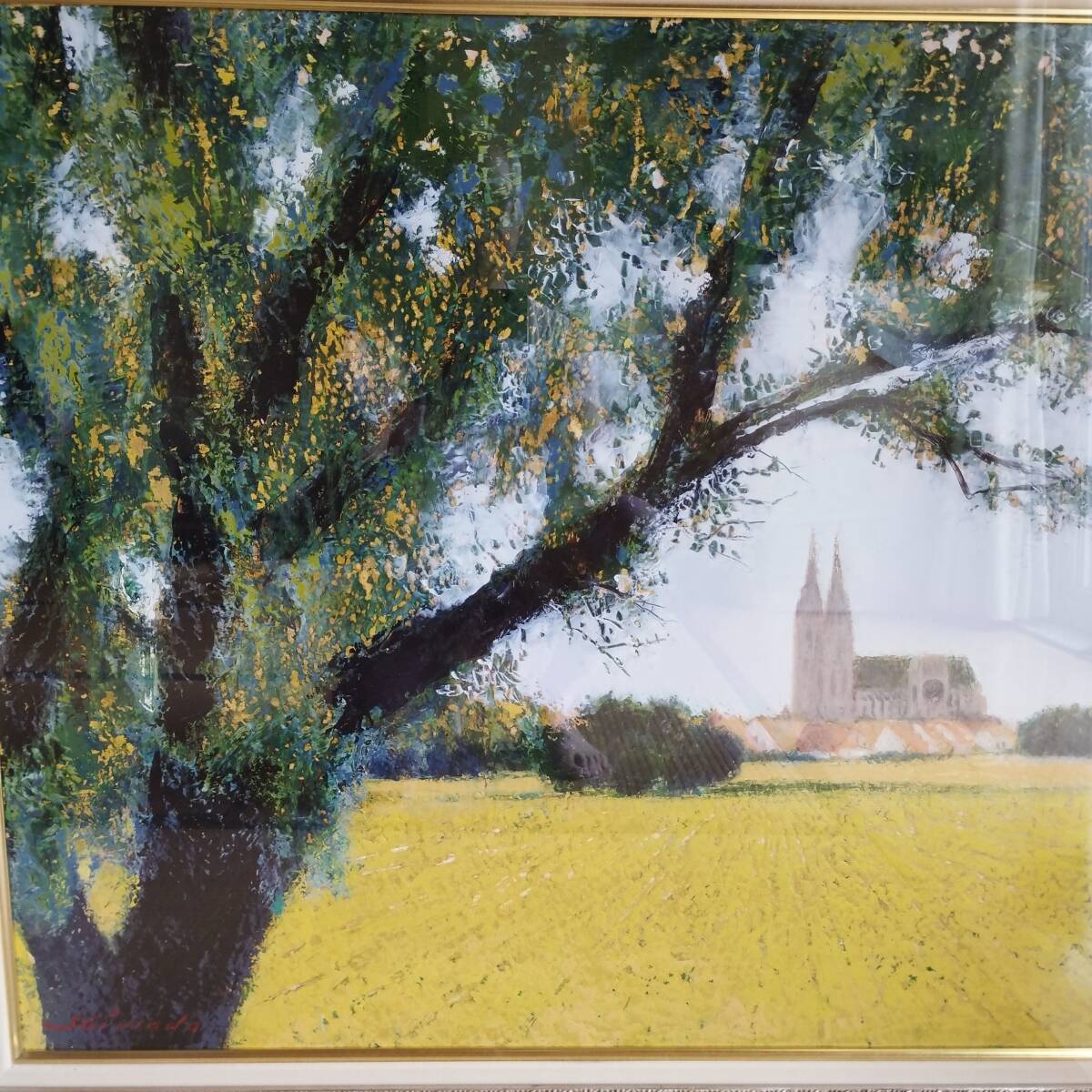 Yahoo!オークション - [真作] 島田三郎/題名「7月のシャルトル」/大作