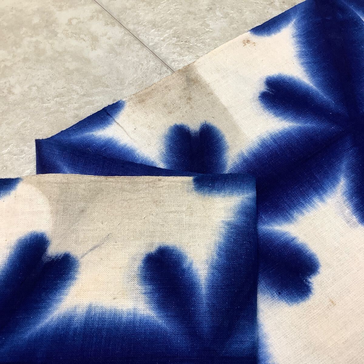 古布前掛け専門屋 貴重品 昭和 有松絞り 雪花絞り おしめ 木綿 約