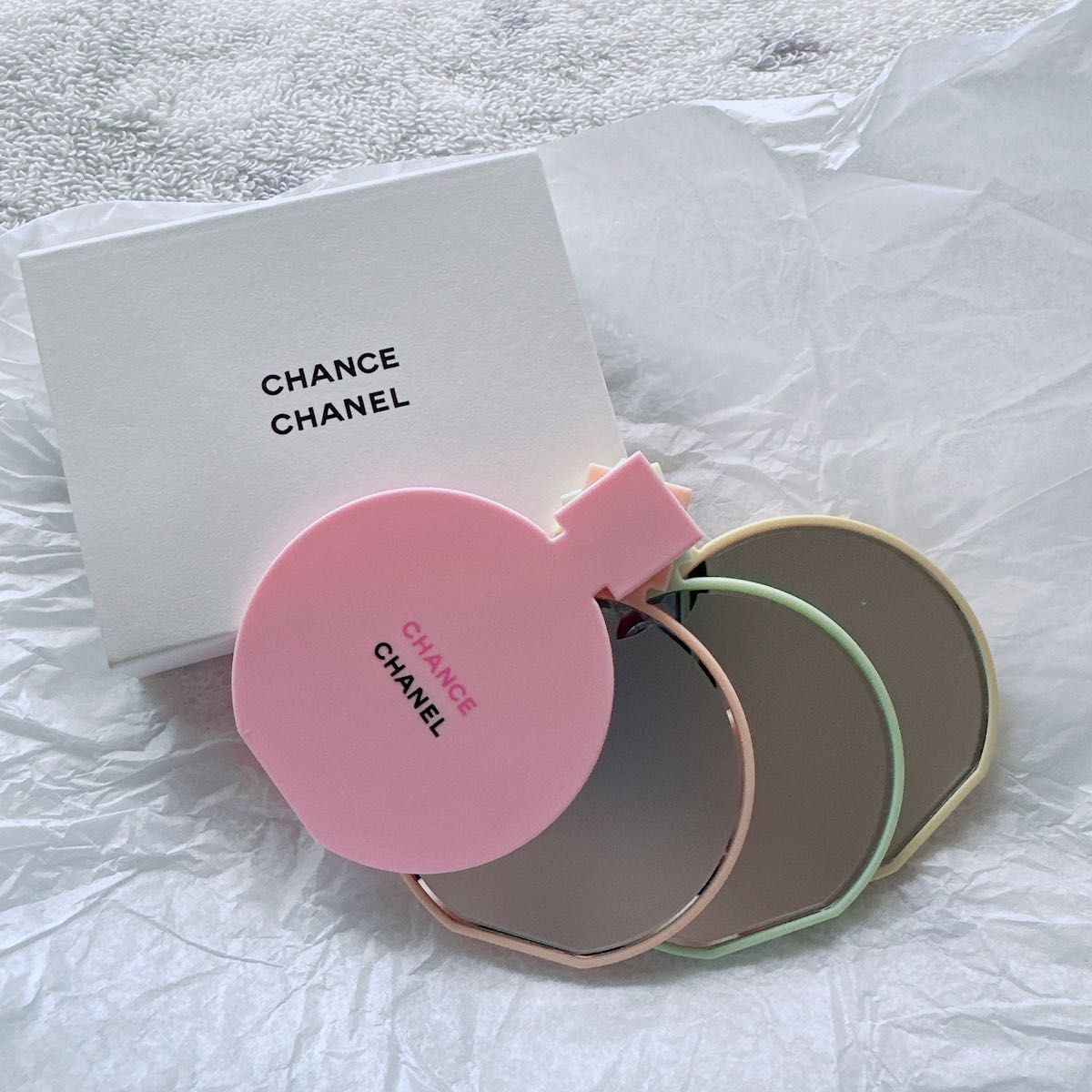 新品未使用 CHANEL シャネル チャンス ノベルティ ミラー 限定 4色