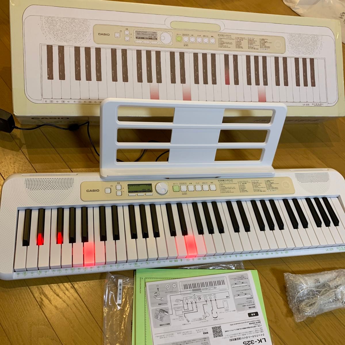 CASIO 電子キーボード(LK-325) 61鍵盤 光ナビゲーションキーボード(超