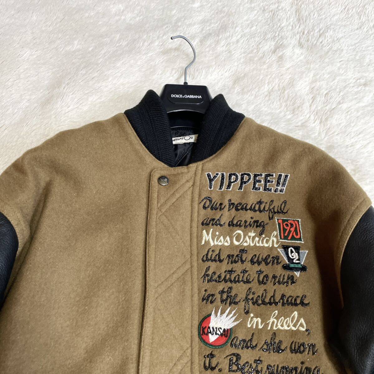 美品 kansai yamamoto レザージャケット スタジャン ワッペン 山本寛斎