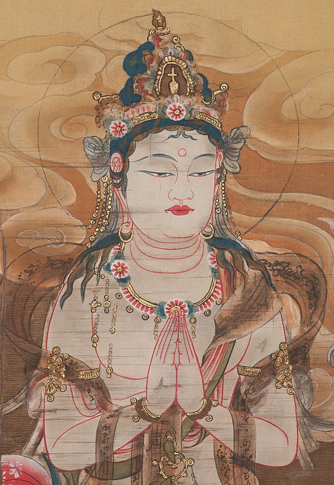 佛画 仏画 人物画 釈迦三尊 絹本 肉筆 佛画 仏画 人物画 釈迦三尊 絹本