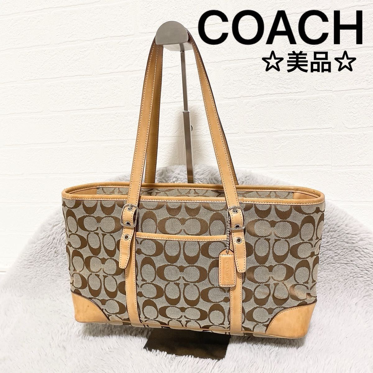 COACH】 コーチ シグネチャー トートバッグ ハンドバッグ レザー
