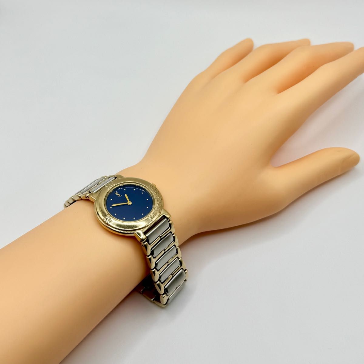 YVES SAINT LAURENT イヴサンローラン QZ 青文字盤 腕時計｜Yahoo