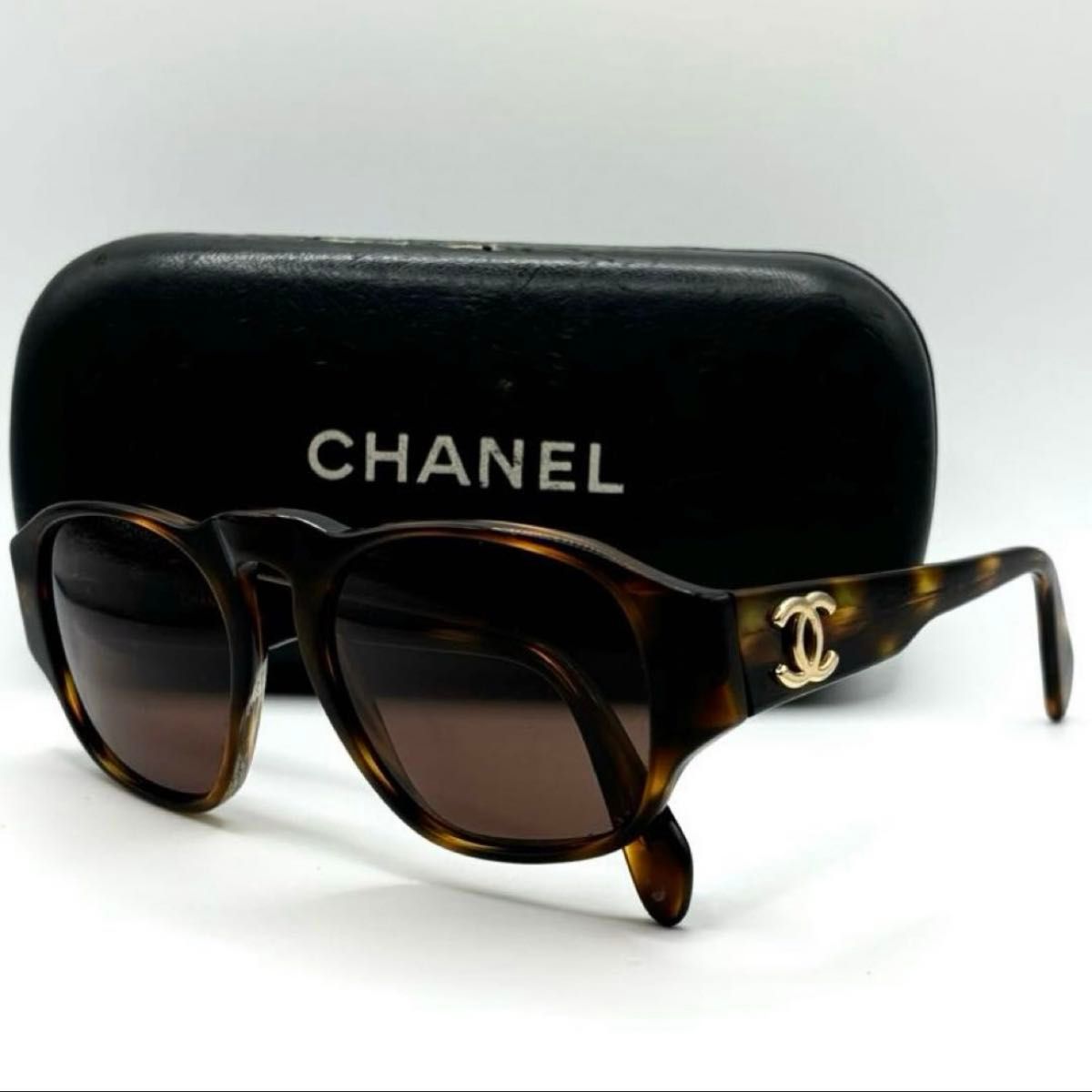 CHANEL シャネル ココマーク べっ甲 度入り メガネ ブラウン 茶色