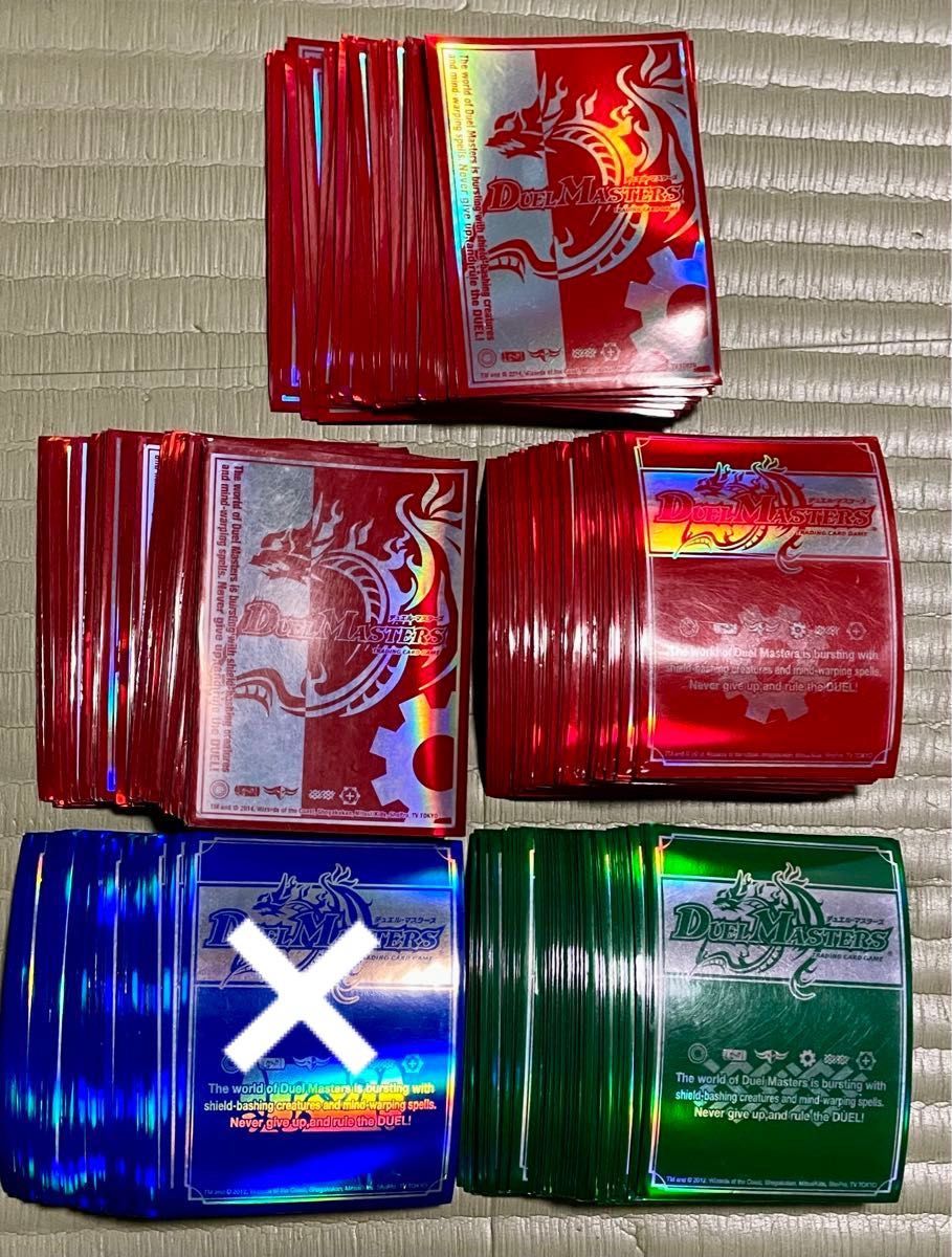 デュエル・マスターズ デュエマ 旧公式スリーブ 4種類 まとめ売り赤色