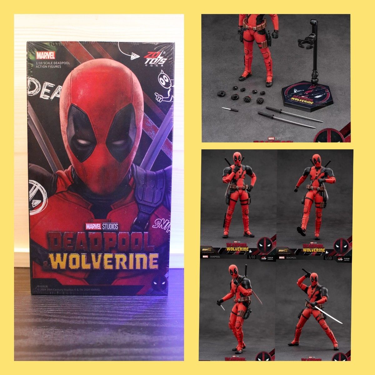 新品 ZD Toys デッドプール&ウルヴァリン アクションフィギュア 2体