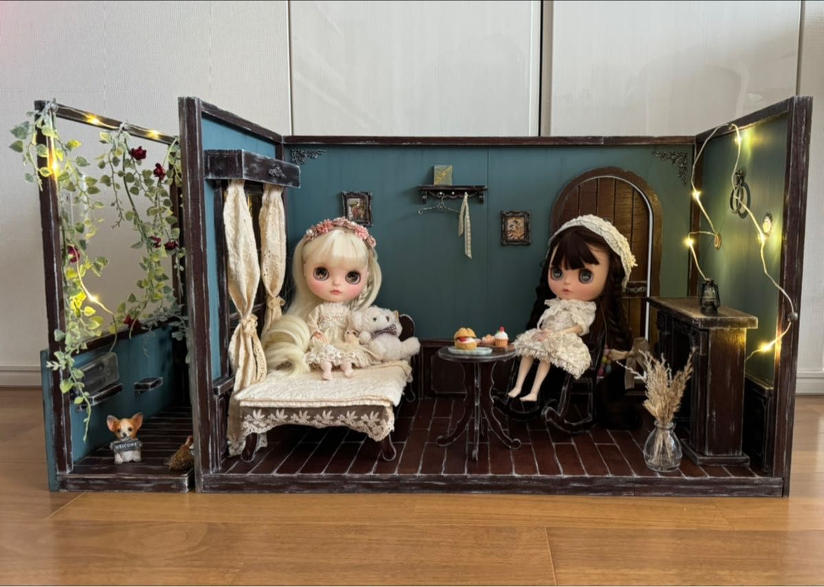 ドールハウス 1/6ドール ブライス 背景ボード ミニチュアハウス 家具