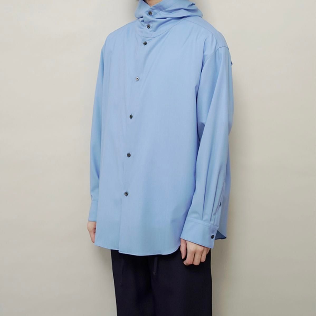 OVERCOAT ウールシャツ サックスブルー サイズ2｜Yahoo!フリマ（旧