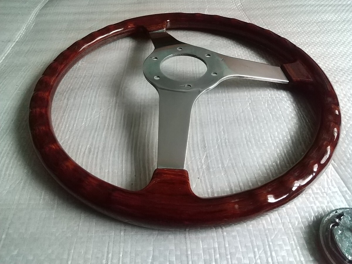 IZUMI イズミ ウッドステアリング 外径Φ355mm 跳ね馬ホーンボタン付