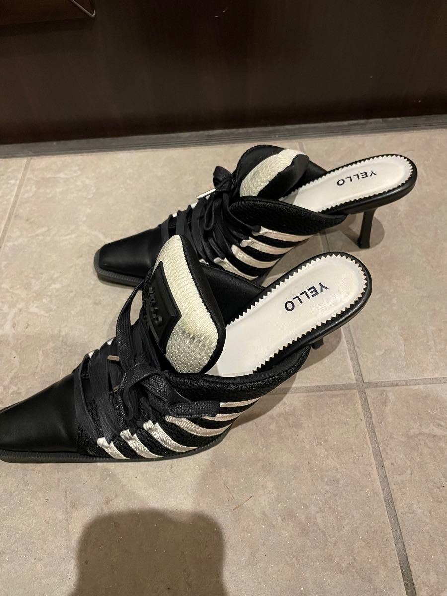 YELLO MONOCHROME SNEAKER MULES スニーカーミュール M イエロー 星