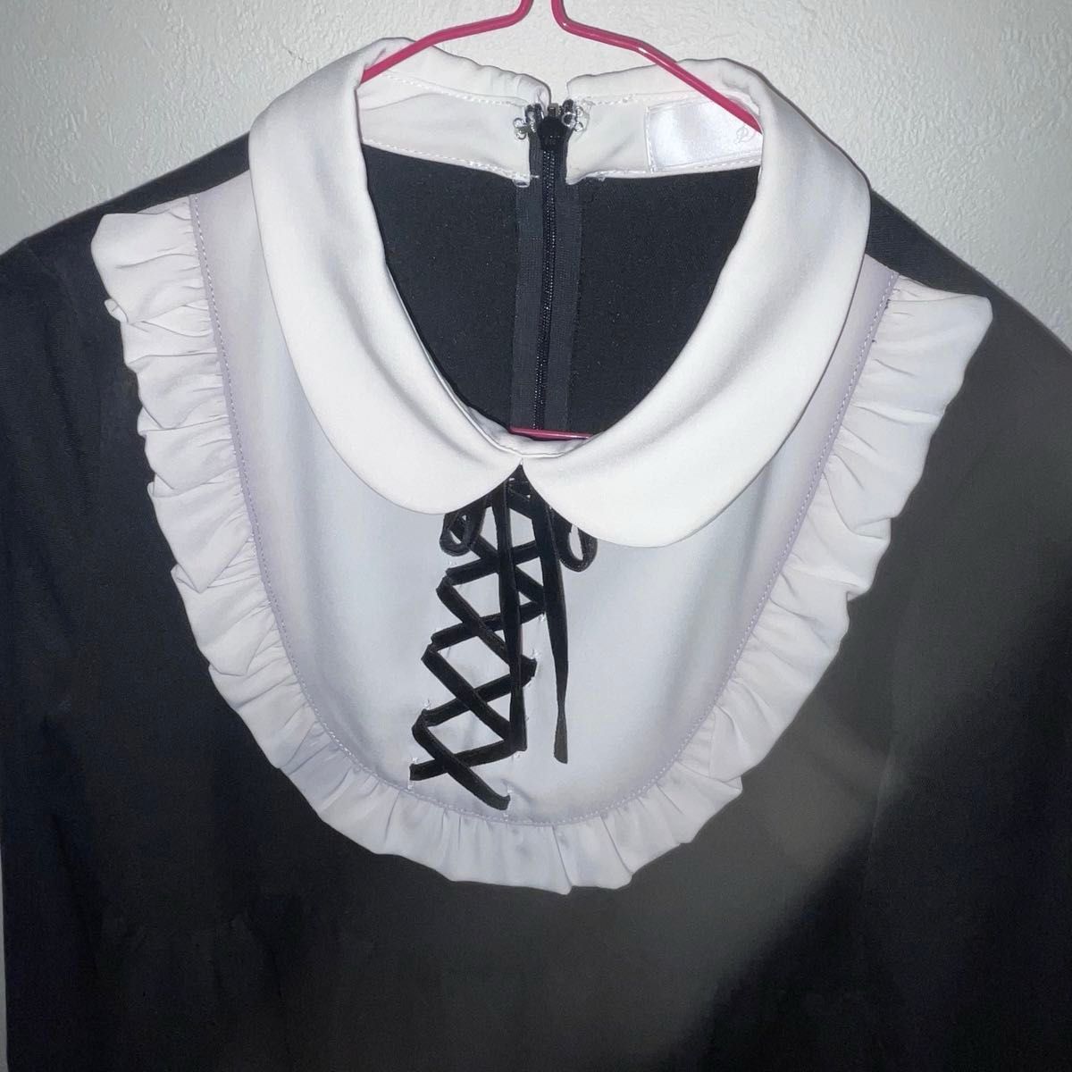 BUBBLES バブルス 胸元レースアップ ブラック 黒 ワンピース 地雷系