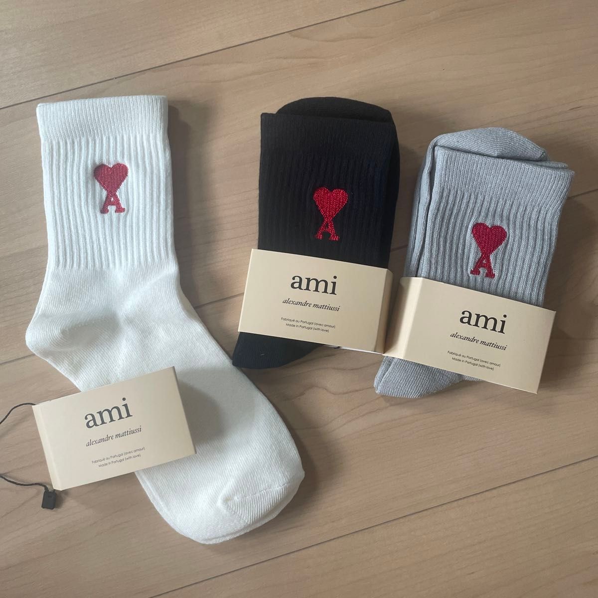 アミパリス 靴下 ソックス 3点セット 白 黒 グレー｜Yahoo!フリマ（旧
