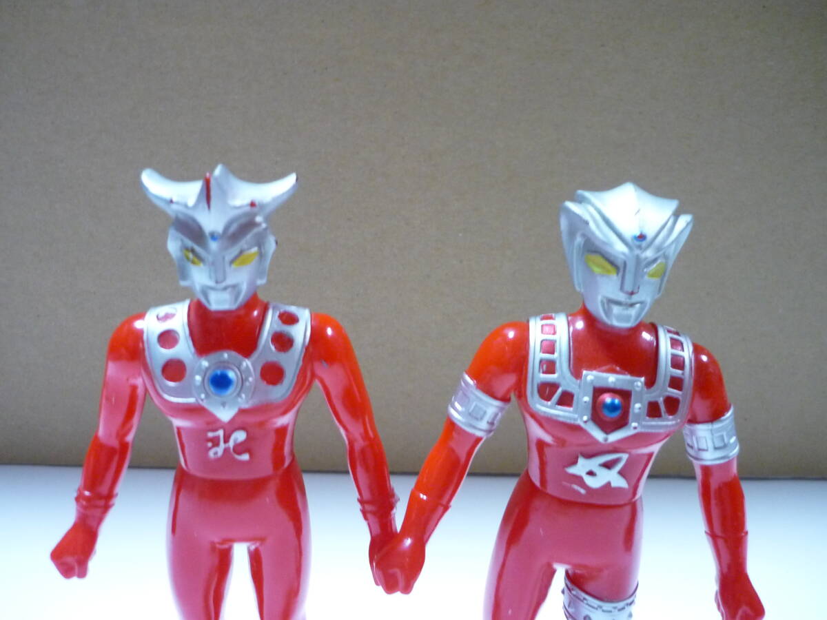 管01]ソフビ 2個セット ウルトラマンレオ アストラ 1988 1989 約16cm