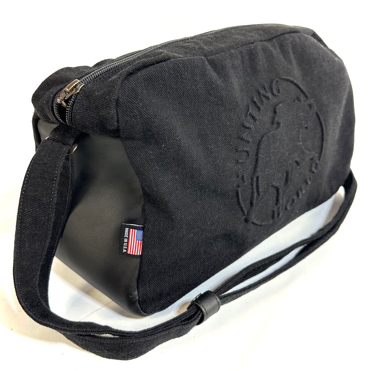 美品】HUNTING WORLD ハンティングワールド キャンバス デニム レザー