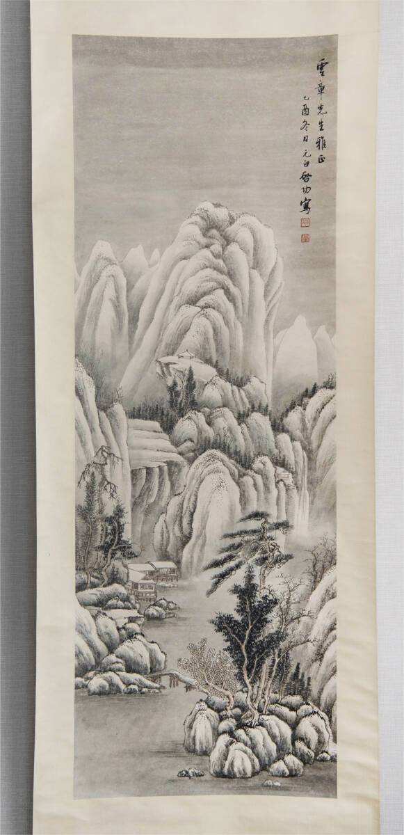 真作/應一/寿老舞鶴/双幅/布袋屋掛軸HD-218 真作/應一/寿老舞鶴/双幅